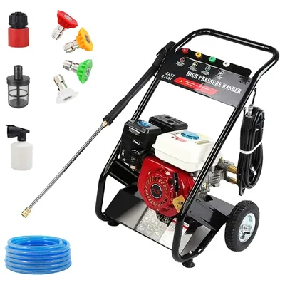 XLNT 7.5 HP Trolley Type 200 Bar High-Pressure Washer for Pressure Washing with all Required Accessories (XL-2500)