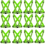 Gravitech 360° High Visibility Green Colour Elastic Cross Belt With Reflective Tape For Safety Purpose