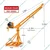 Boltz 500 kg Load Capacity 360° Mini Crane With Electric Winch, 3 HP Copper Winding Motor - 30 Meter 8 mm Wire Rope