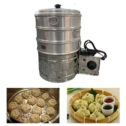 Electric 3 Pot Momo Steamer Machine, 1500 Watt 