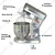 Electrical Planetary Mixer 7 Litre with 3 Attachment, 500 Watt