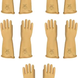 5KV Electrical Insulating Rubber Safety Gloves ( pack of 5 )
