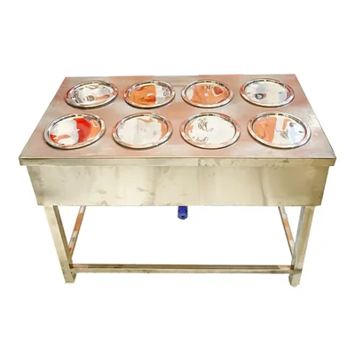 Commercial 8 Pot Electric and Gas Operated Bain Marie for Buffet Purposes