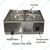 Heavy Duty Stainless Steel 4 Pans Electric Bain Marie, 1.5KW