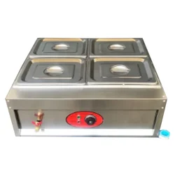 Electric Bain Marie With 4 compartments For Large-Scale Buffets, Busy Restaurants And Institutional Kitchens