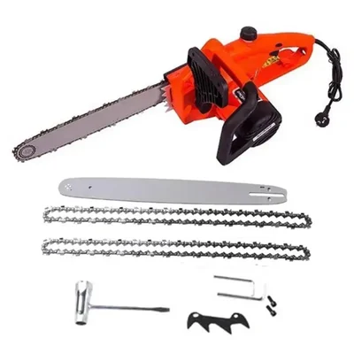 High-Speed 2200 watt Electric Chainsaw | 16 inch Guide Bar | Professional Wood Cutting Machine with Free Extra Chain