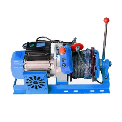 Damar 1000 KG 5 hp Electric Clutch Winch With 8 MM & 40 Meter Wire Rope