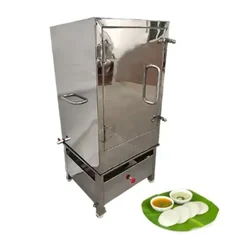Electric and Gas Operated Idli Making Machine, 72 Idly capacity with 6 Regular Tray SS 202