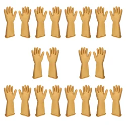 Crest Electrical Safety Gloves - 11 Kva Electrical Insulated, Latex ( Pack of 10 )