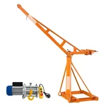 Heavy Duty 500 kg Load Capacity 360° Mini Crane With Electric Winch, 3 HP Copper Winding Motor - 30 Meter 8 mm Wire Rope