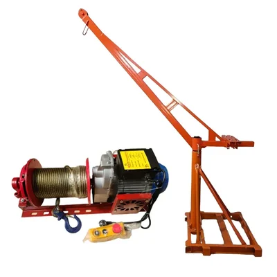 Boltz 500 kg Capacity 360° Mini Crane With Electric Clutch Winch, 4 HP Motor - 50 Meter 8 mm Wire Rope