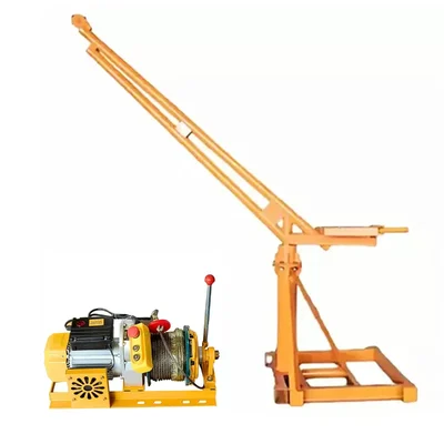 Classic 500 kg Capacity 360° Mini Crane with Electric Clutch Winch, 3 HP Motor, 50 Meter & 8 mm Wire Rope