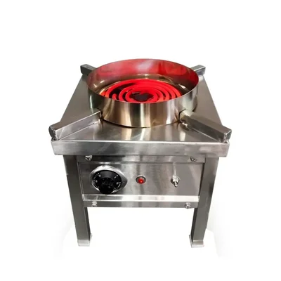 Premium Quality 2kW Electric Operated Chulha 12 x 12 x 11 Inches SS Body High Efficiency Commercial Cooking Range