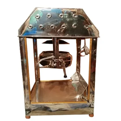 Commercial Indian SS Body Electric Operated Popcorn Machine 5 Kg Per hr Capacity