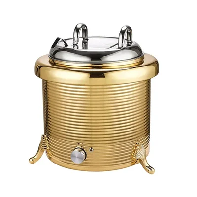 Golden Electric Operated 13 Litre Soup Warmer For Catering Service