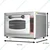 Akasa PO 409 Stainless Steel 18 x 12 Inch Pizza Oven, 2400W