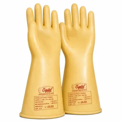 Crystal 11KV Class 0 Electric Shock Proof Rubber Gloves – Seamless Dielectric High Voltage Electrical Protection