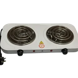 Dual Heating Plate, Compact EU Plug Electric Stove 2000W Countertop for Kitchen