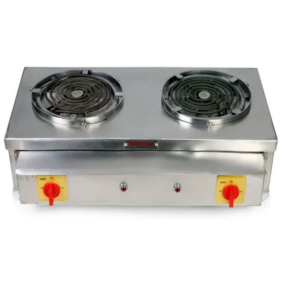 Volterson Stainless Steel Double Coil Electric Hot Plate for Home Kitchens, Hostels, and Small Commercial Setups