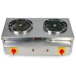 Volterson Stainless Steel Double Coil Electric Hot Plate for Home Kitchens, Hostels, and Small Commercial Setups