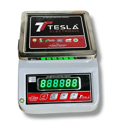 Tesla 150 x 160 mm Dual Display Micromini Digital Weighing Machine With MS Material, 10 Kg Capacity With (CKET 26)
