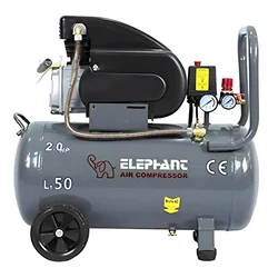 Elephant 50 Litres Air Compressor with 2 HP Copper Winding Motor and 8 Bar Max. pressure (AC50C)
