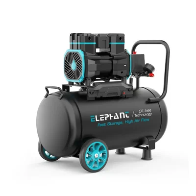 Elephant 2 HP 50L Oil Free & Noiseless Air Compressor, 100% Aluminium Winding Motor (AC50DC)