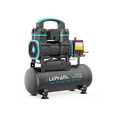 Elephant 1.2 HP 8L Oil Free & Noiseless Air Compressor, 100% Aluminium Winding Motor (AC08DC)