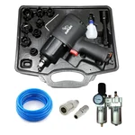 Elephant 1/2 Inch Impact Wrench (IW-02), 10 meters PU Pipe, 2 Set of Connector and 1/2 inch FRL Combo