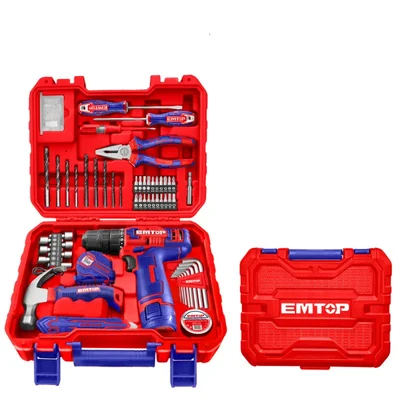 Emtop 10mm 12V Cordless Drill Machine With 96 Pcs Tools Kit,  0-750 RPM (EEDK09601)