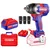 Emtop 1/2" 20V Cordless Impact Wrench With Battery, Charger & Socket Set, 2400 RPM (ECIWL2085)	