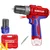Emtop 10mm 12V Cordless, 20Nm Torque Drill Machine With Battery & Cr-V 65mm Bit, 0-400/0-1500 RPM (ECDL12206)