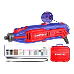 EMTOP 130 Watt 10000-35000 RPM Mini Grinder with 129 Pcs Accessories (EMGK1301)