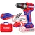 Emtop 13 mm 20V Metal Chuck Cordless Impact Drill With Battery, Charger & Accessories, 2000 RPM (ECIDL20668)