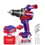 Emtop 13mm 20V Cordless Brushless, 96Nm Max. Torque Impact Drill With Battery-Charger & Drill Bits, 0-500/0-2000 RPM (ECIDL209686)