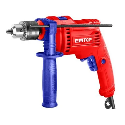 Emtop 13mm 680 Watt Impact Drill With Variable Speed & F/R Function, 0-3000 RPM (EMDL068)