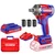 Emtop 1/2" 20V Cordless Impact Wrench With Battery, Charger & Socket Set, 2300 RPM (ECIWL2040)