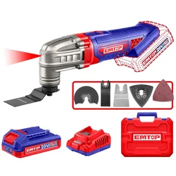 Emtop 20V 6 Speed Adjustment Cordless Oscillating Multi-Tool With Accessories, 5000-20000 RPM (ELMF20221)