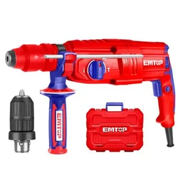 Emtop 26 mm 800 Watt Rotary Hammer Drill With Accessories (ERHRL802)