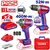 Emtop Cordless 2 Pcs Cordless Drill & Impact Wrench Combo Kit With Battery, Charger & Accessories (ECKL20271)