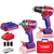 Emtop Cordless 2 Pcs Cordless Impact Drill & Impact Wrench Combo Kit With Battery, Charger & Accessories (ECKL20275)