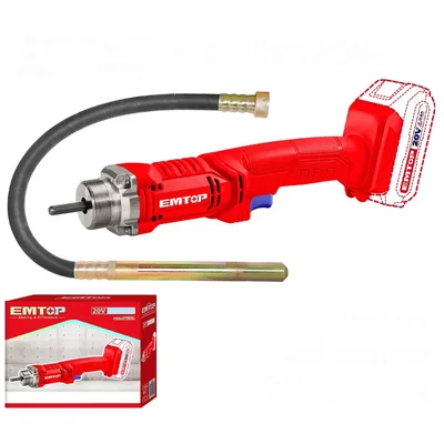 Emtop 20V 2300 RPM Cordless Concrete Vibrator With Vibrator Poker & Without Battery Charger (ECVL202301)