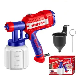 Emtop 800 ml 450 Watt Powerful Spray Gun With Measuring Cup & Cleaning Needle, 0.1-0.2 Bar Spraying Pressure (ESGN35001)
