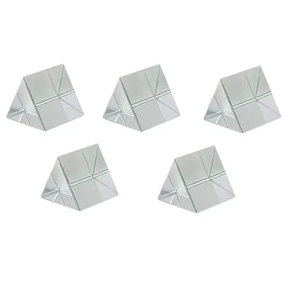 SBT Instruments Equilateral Glass Prism, Size 38x38mm (Combo of 5 pcs)