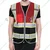 EVION ES - 032 FP Red & Black Net Type Reflective Safety Jacket(Size-S)