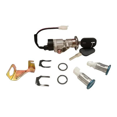 E-Trendo 10x8.5cm Heavy Duty Metal Lock Set Ignition Seat Battery for Hero Flash Hero-Flash-Lock set_1