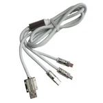E-Trendo 120W 3-in-1 Fast Charging Data Cable Type-C Micro-USB White Tb-3in1-120w