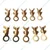 E-Trendo 12mm OD 8mm ID 25mm Brass Battery Thimble Connector 10Pc 10-Pc-Battery-Thimble-12mm