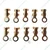 E-Trendo 12mm OD 8mm ID 25mm Brass Battery Thimble Connector 25Pc 25-Pc-Battery-Thimble-12mm