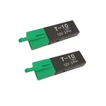 E-Trendo 12V 5.5x2cm Indicator Flasher 3Pin Turn Signal Without Buzzer 2Pc Set T-10 Gold-Side